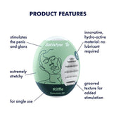 Satisfyer Masturbator Egg Riffle Compact Travel Size Strokers - Cup|Egg